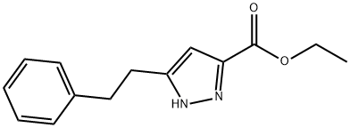1H-Pyrazole-3-carboxylic acid, 5-(2-phenylethyl)-, ethyl ester 结构式