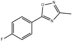5-(4-Fluoro-phenyl)-3-methyl-[1,2,4]oxadiazole 结构式
