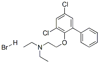 Ethanamine, 2-((3,5-dichloro(1,1'-biphenyl)-2-yl)oxy)-N,N-diethyl-, hydrobromide 结构式