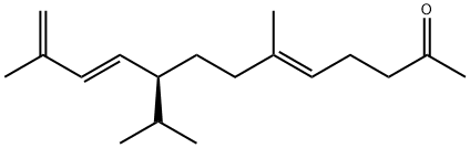 (9S,5E,10E)-6,12-Dimethyl-9-isopropyl-5,10,12-tridecatrien-2-one 结构式