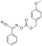 2-(4-甲氧基苄氧羰基氧亚氨基)-2-苯乙腈 结构式