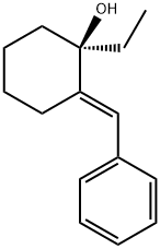 Cyclohexanol,1-ethyl-2-(phenylmethylene)-,(2E)-(+)-(9CI) 结构式
