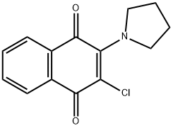 2-氯-3-吡咯烷-1,4-萘醌 结构式