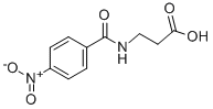 对硝基苯甲酰-beta-丙氨酸 结构式
