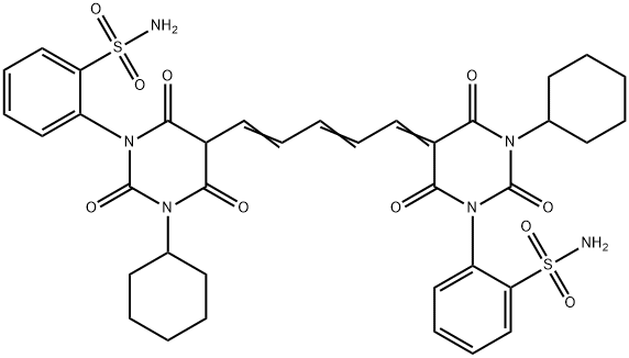 2-[5-[5-[1-[2-(AMINOSULPHONYL)PHENYL]-3-CYCLOHEXYL-1,2,3,4-TETRAHYDRO-6-HYDROXY-2,4-DIOXO-5-PYRIMIDI 结构式