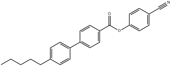 4'-Pentyl-4-biphenylcarboxylic acid p-cyanophenyl ester 结构式