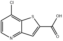 7-氯噻吩并[3,2-B]吡啶-2-羧酸 结构式