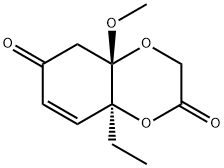 1,4-Benzodioxin-2,6(3H,5H)-dione,8a-ethyl-4a,8a-dihydro-4a-methoxy-,(4aS,8aS)-(9CI) 结构式