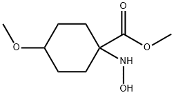 Cyclohexanecarboxylic acid, 1-(hydroxyamino)-4-methoxy-, methyl ester (9CI) 结构式