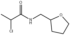 2-chloro-N-(oxolan-2-ylmethyl)propanamide 结构式