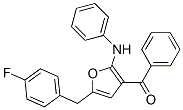 Methanone,  [5-[(4-fluorophenyl)methyl]-2-(phenylamino)-3-furanyl]phenyl- 结构式