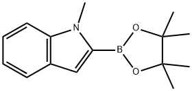 1-METHYLINDOLE-2-BORONIC ACID, PINACOL ESTER 结构式