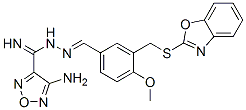 1,2,5-Oxadiazole-3-carboximidicacid,4-amino-,[[3-[(2-benzoxazolylthio)methyl]-4-methoxyphenyl]methylene]hydrazide(9CI) 结构式