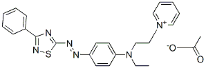 1-[2-[ethyl[4-[(3-phenyl-1,2,4-thiadiazol-5-yl)azo]phenyl]amino]ethyl]pyridinium acetate 结构式