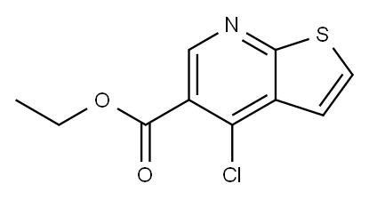 4-氯-噻吩并[2,3-B]吡啶-5-甲酸乙酯 结构式