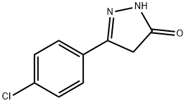 3-(4-氯苯基)-4,5-二氢-1H-吡唑-5-酮 结构式
