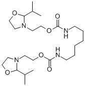 1,6-亚己基双-氨基甲酸-二-2-[2-(1-甲基乙基)-3-恶唑烷基-乙基]酯 结构式