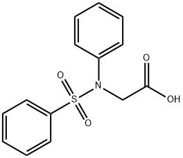 2-(N-苯基苯基磺酰氨基)乙酸 结构式