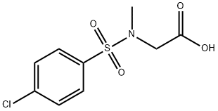 2-(N-甲基4-氯苯磺酰氨基)乙酸 结构式