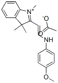 2-[2-[(4-methoxyphenyl)amino]vinyl]-1,3,3-trimethyl-3H-indolium acetate 结构式
