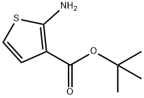 2-氨基噻吩-3-甲酸叔丁酯 结构式