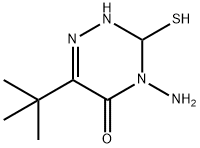 4-amino-6-tert-butyl-3,4-dihydro-3-mercapto-1,2,4-triazin-5(2H)-one 结构式