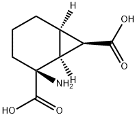 Bicyclo[4.1.0]heptane-2,7-dicarboxylic acid, 2-amino-, (1S,2S,6R,7R)- (9CI) 结构式