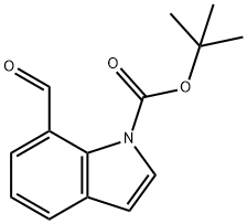 7-甲酰基-1H-吲哚-1-羧酸叔丁酯 结构式