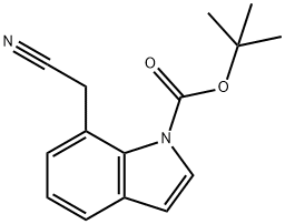 1-BOC-7-氰甲基吲哚 结构式