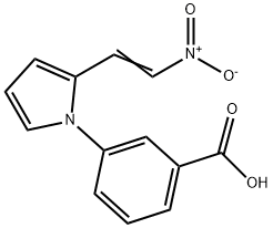 Benzoic acid, 3-[2-(2-nitroethenyl)-1H-pyrrol-1-yl]- (9CI) 结构式