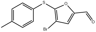 4-溴-5-[(4-甲基苯基)硫烷基]-2-呋喃醛 结构式