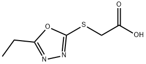 (5-ETHYL-[1,3,4]OXADIAZOL-2-YLSULFANYL)-ACETIC ACID 结构式