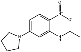 Benzenamine, N-ethyl-2-nitro-5-(1-pyrrolidinyl)- (9CI) 结构式