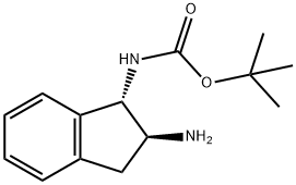 叔丁基((1S,2S)-2-氨基-2,3-二氢-1H-茚-1-基)氨基甲酸 结构式
