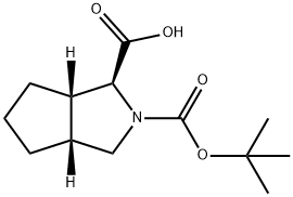 (1S,3AR,6AS)-六氢环戊并[C]吡咯-1,2(1H)-二甲酸 2-叔丁酯 结构式