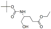 (4R)-4-[[(1,1-Dimethylethoxy)carbonyl]amino]-5-hydroxypentanoic acid ethyl ester 结构式