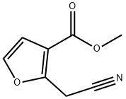 2-氰基甲基-3-呋喃甲酸甲酯 结构式