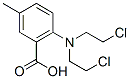 6-[Bis(2-chloroethyl)amino]-m-toluic acid 结构式