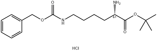 N-Ε-苄氧羰基-L-赖氨酸叔丁酯盐酸盐 结构式