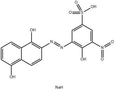 3-[(1,5-二羟基-2-萘基)偶氮]-4-羟基-5-硝基苯磺酸单钠盐 结构式