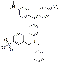 [4-[[4-(Α-BENZYL-3-SULPHONATOBENZYL)AMINO]PHENYL][4-(DIMETHYLAMINO)PHENYL]METHYLENE]CYCLOHEXA-2,5-DI 结构式