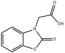 2-(2-硫代苯并[D]噻唑-3(2H)-基)乙酸 结构式