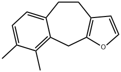 5,10-Dihydro-8,9-dimethyl-4H-benzo[5,6]cyclohepta[1,2-b]furan 结构式