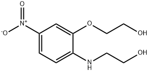 N-[2-(2-羟基乙氧基)-4-硝基苯基]乙醇胺 结构式