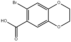 7-溴-2,3-二氢-1,4-苯并二恶英-6-羧酸 结构式