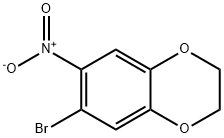 6-溴-7-硝基-1,4-苯并二氧六环 结构式
