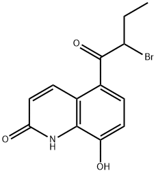 5-(2-溴-1-氧代丁基)-8-羟基-2(1H)-喹啉酮 结构式