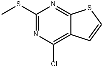 4-氯-2-(甲硫基)噻吩并[2,3-D]嘧啶 结构式