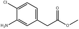 (3-氨基-4-氯苯基)乙酸甲酯 结构式