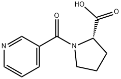 N-(Pyridine-3-carbonyl)-L-proline 结构式